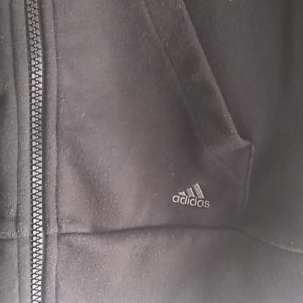 Adidas climalite full zip black jacket - Picture 4 of 8